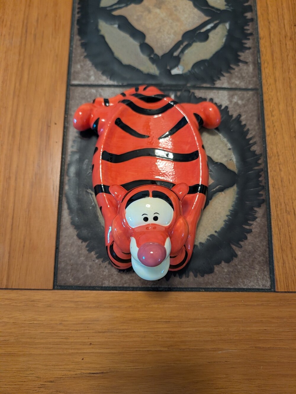 Vintage 90s Y2K 2000s Tigger Trinket Dish Disney Winnie The Pooh Decor Handpaint